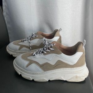 Beige and White sneakers